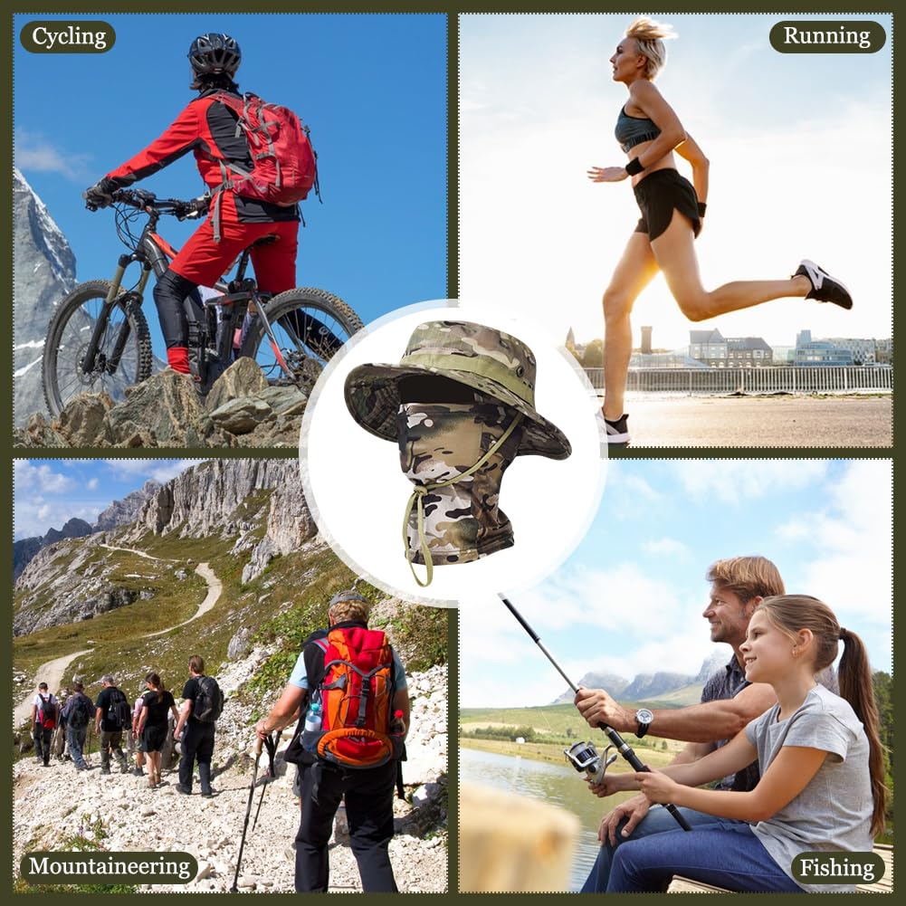 Besforta multi-use outdoor hat and mask set ideal for fishing and hiking.