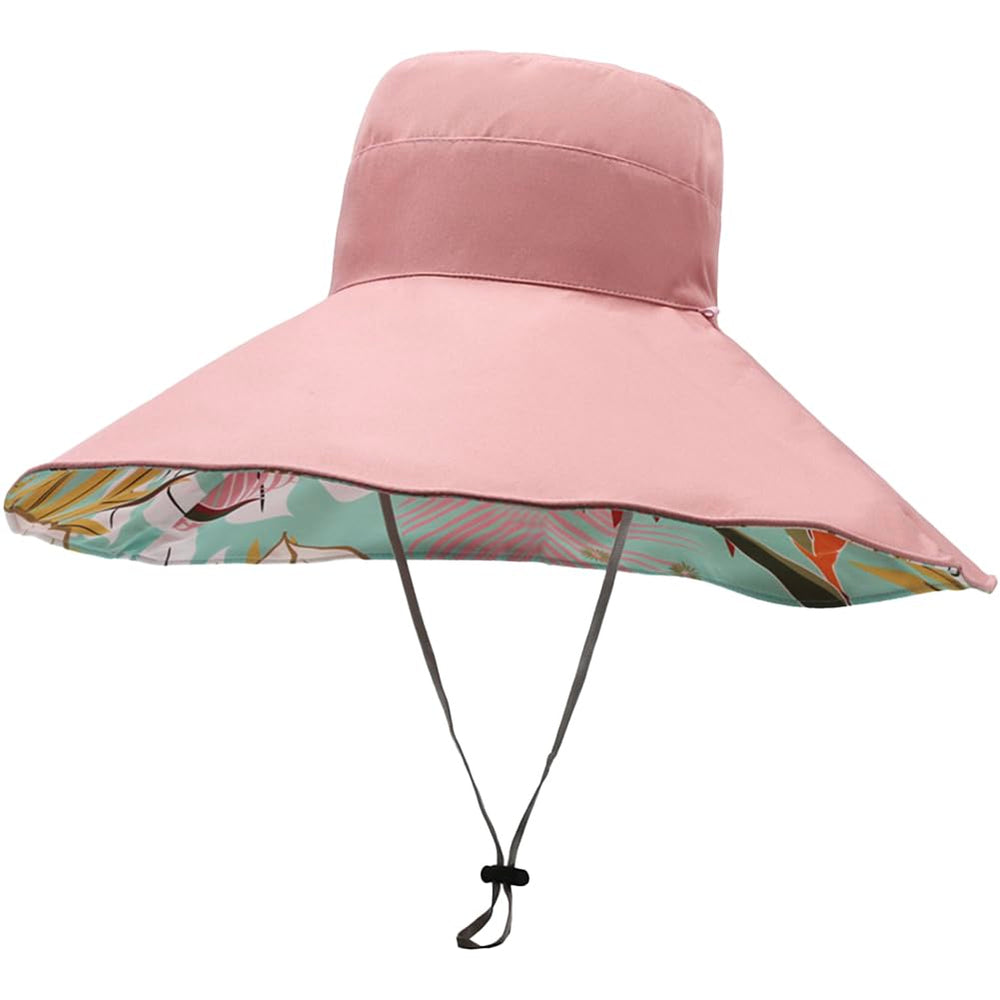 Besforta pink hat back view showing two-color reversible design