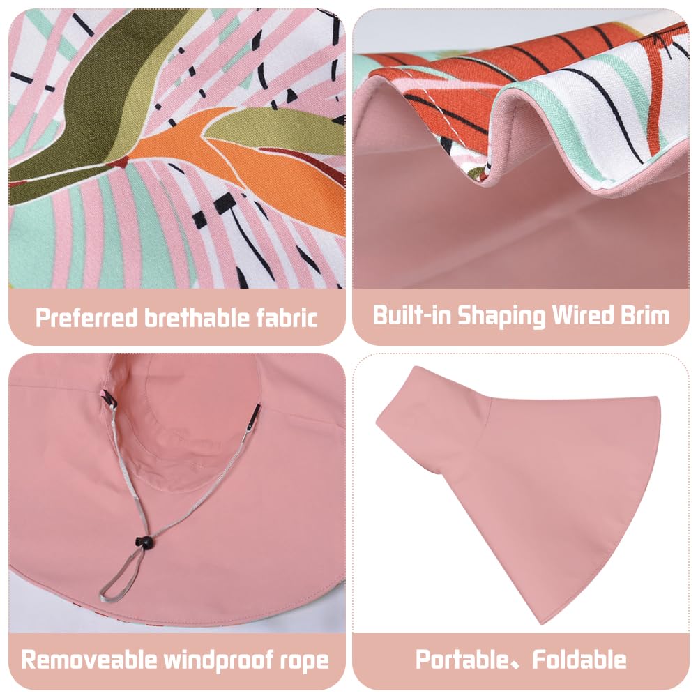Besforta pink hat with detachable windproof chin strap for secure fit