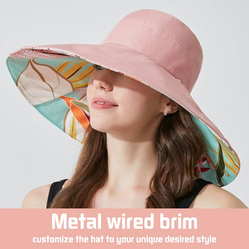 Besforta pink hat two-tone design complements casual and beach outfits