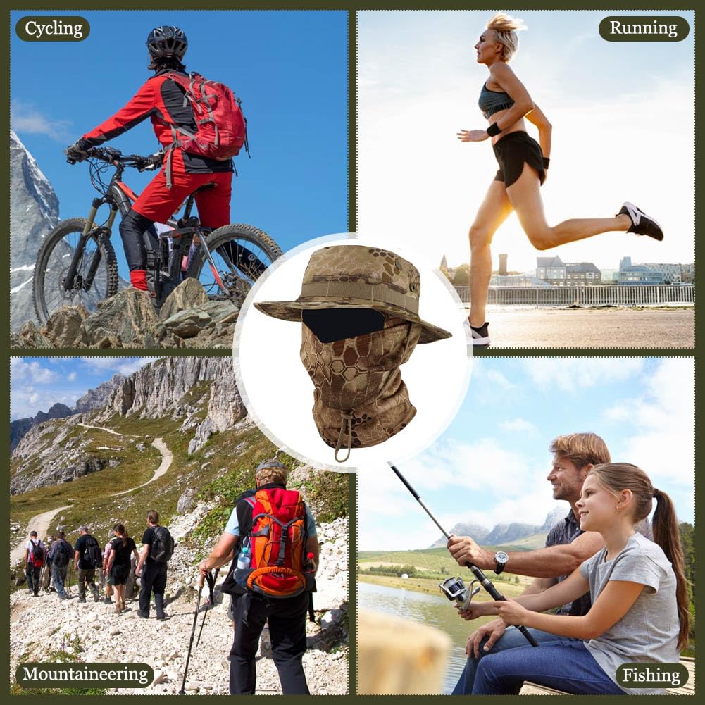 Besforta tactical safari set suited for hunting, hiking, and fishing with versatile protection.