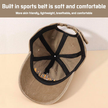 Besforta washed cotton cap back with adjustable buckle for growing heads.