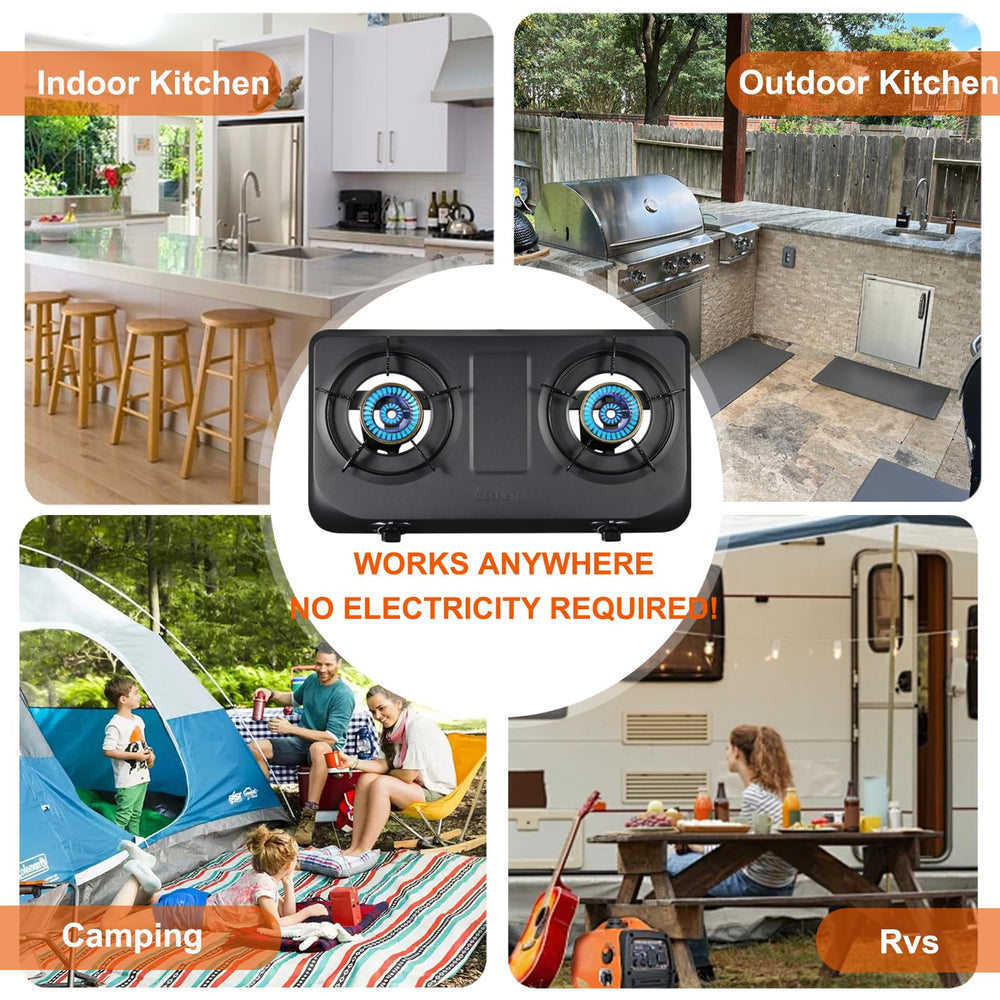 BesNerg outdoor-cooking versatility ideal for camping, RV trips, and backyard gatherings.