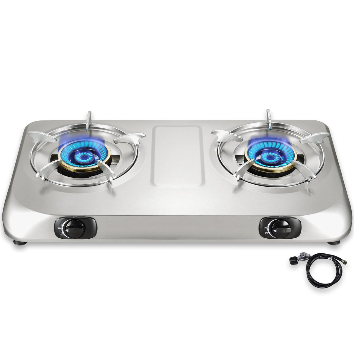 BesNerg propane stove 2-burner top for fast outdoor meals