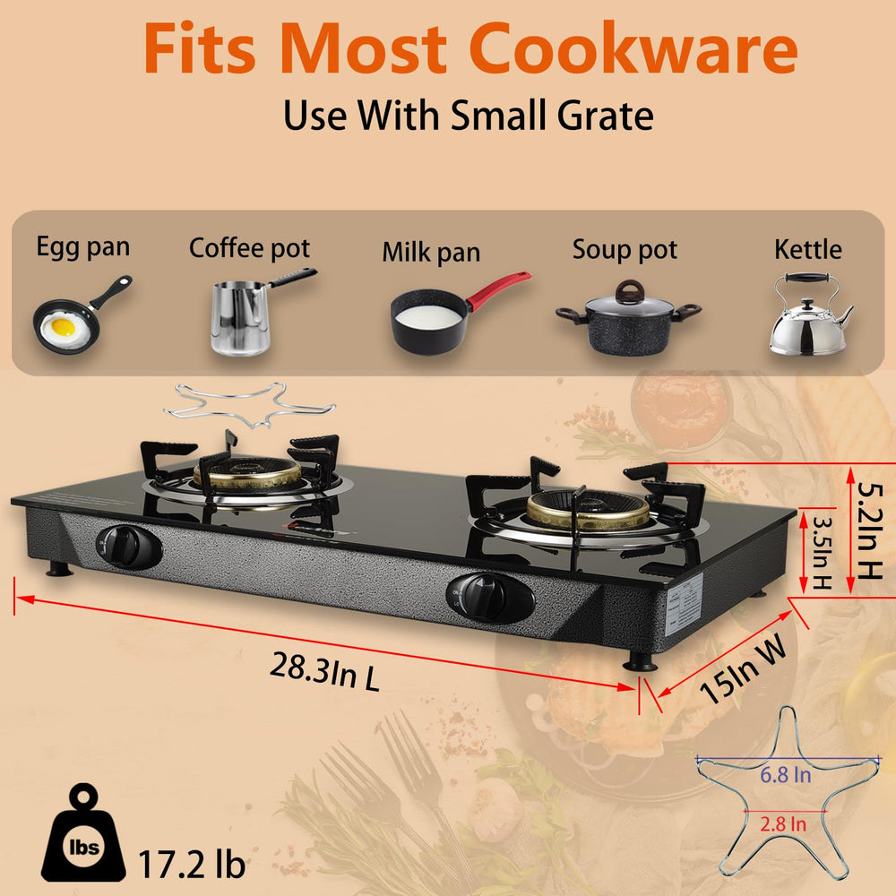 BesNerg propane stove regulator and hose included for ready outdoor use