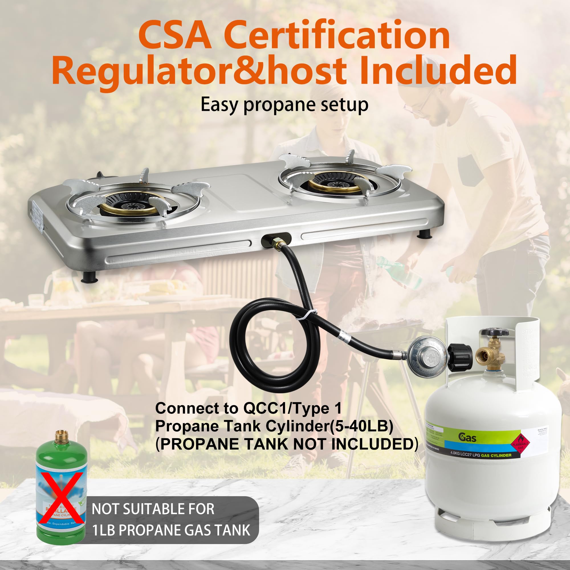 BesNerg RV camping stove setup for versatile meals