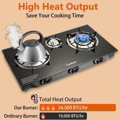 BesNerg tempered glass panel close-up highlights easy-clean surface during messy cooking.