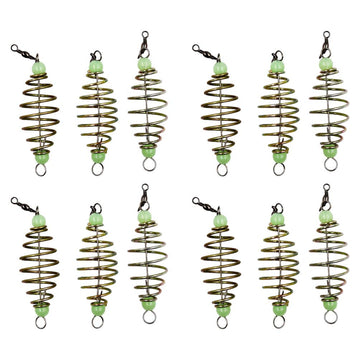 BESPORTBLE 12pcs Spring Fishing Feeder package front view