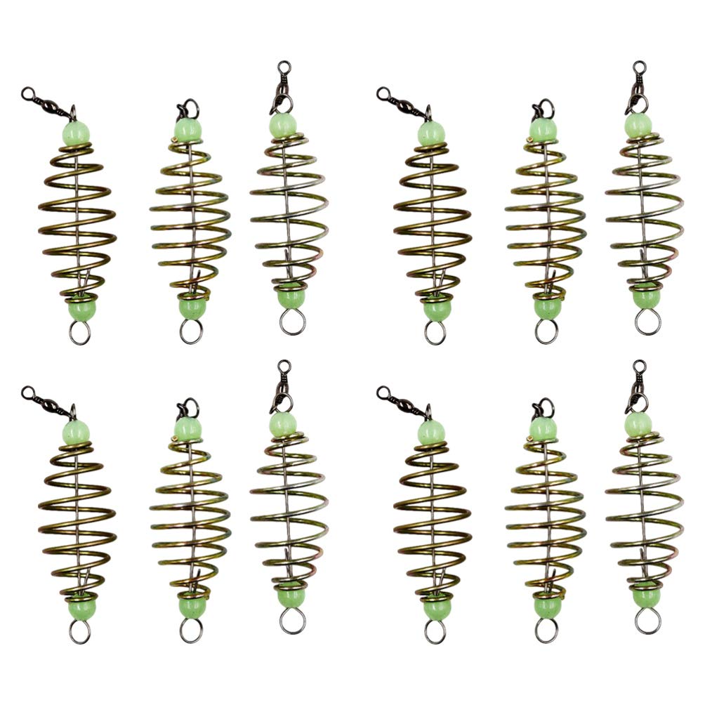 BESPORTBLE 12pcs Spring Fishing Feeder package front view
