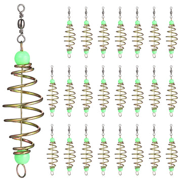 BESPORTBLE 24Pcs bait cage carbon steel spring feeder front view