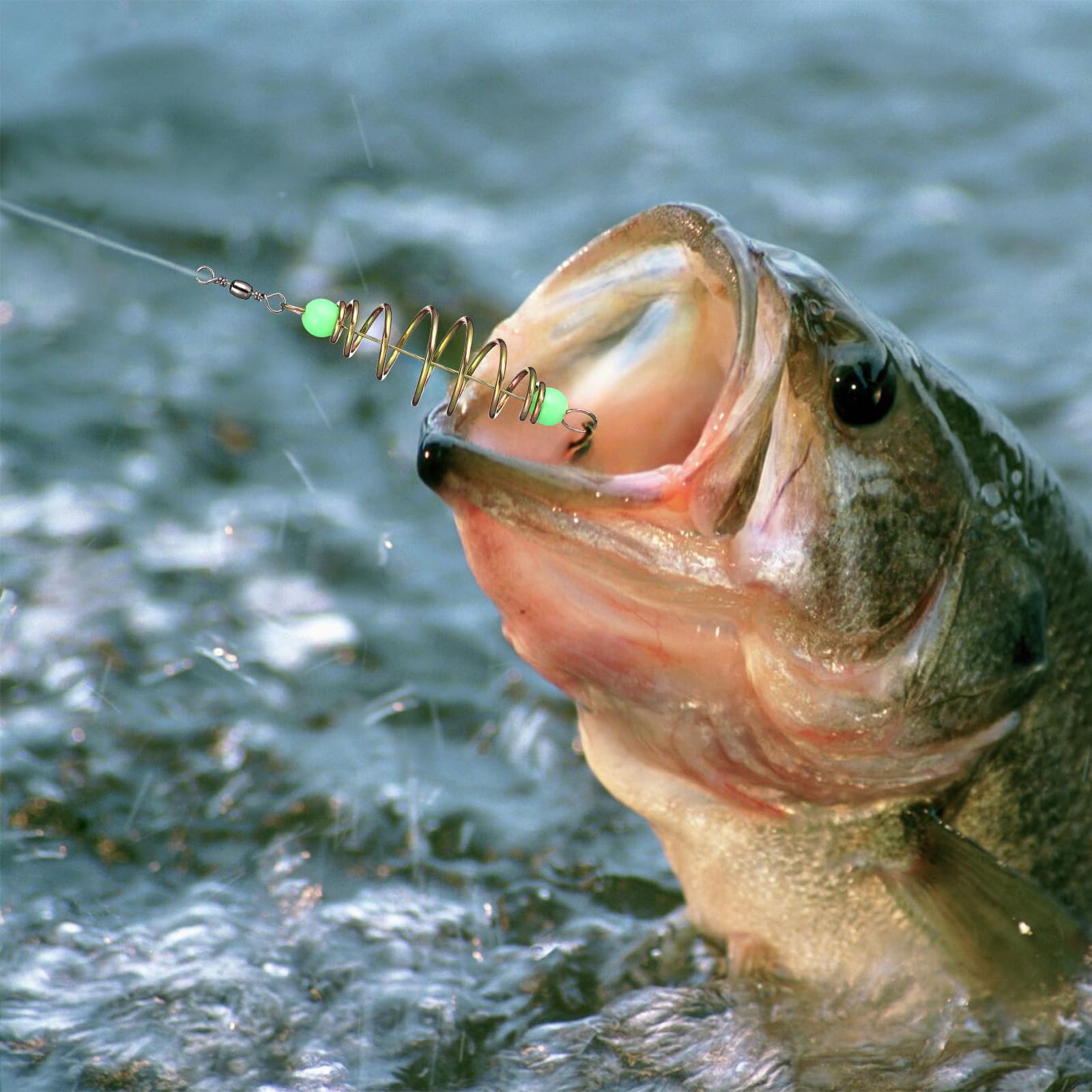 Spring feeder basket holder ready for bait