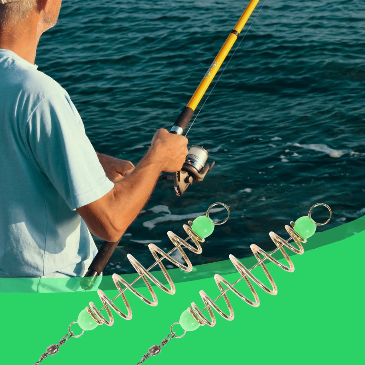 Olive-shaped carbon steel bait cage for freshwater carp fishing