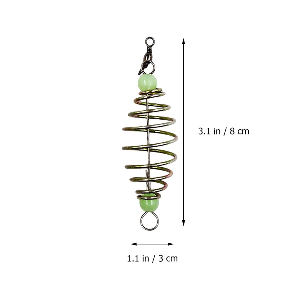 Luminous beads on bait holder for better visibility underwater