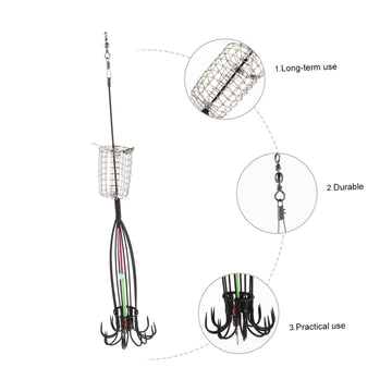BESPORTBLE bait cage demonstrates controlled bait release for cleaner rigs.