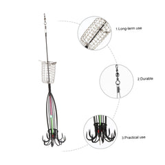 BESPORTBLE bait cage demonstrates controlled bait release for cleaner rigs.
