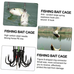 BESPORTBLE bait cage in portable compact form ready for travel.