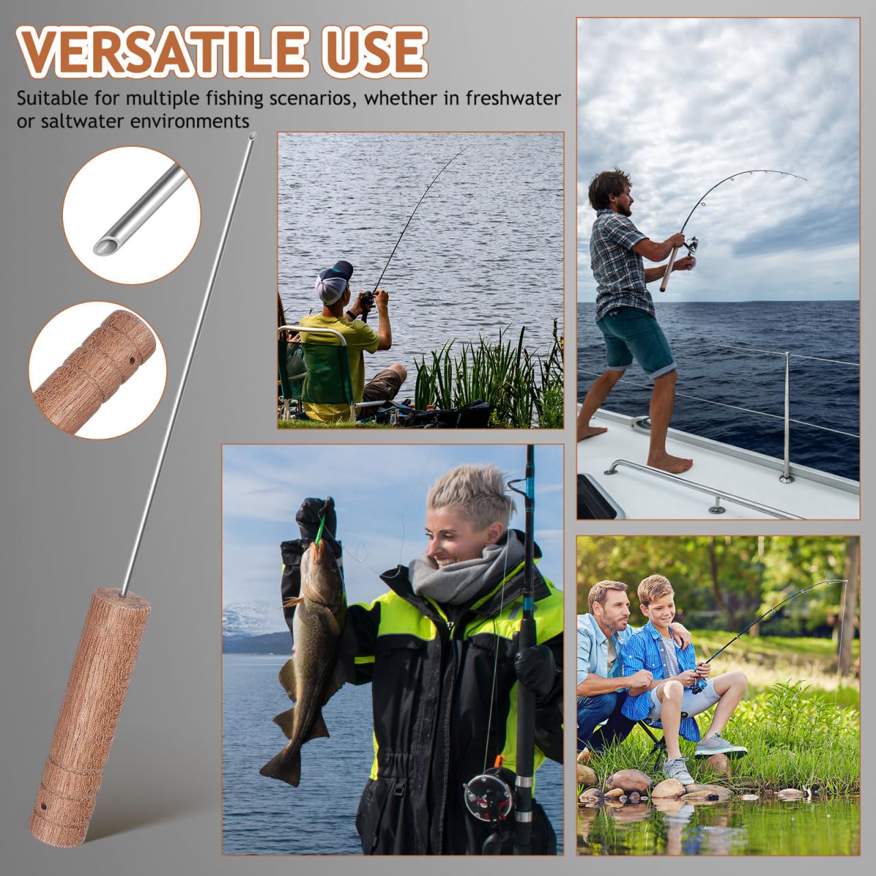 BESPORTBLE stainless steel baiting needle for quick rigs