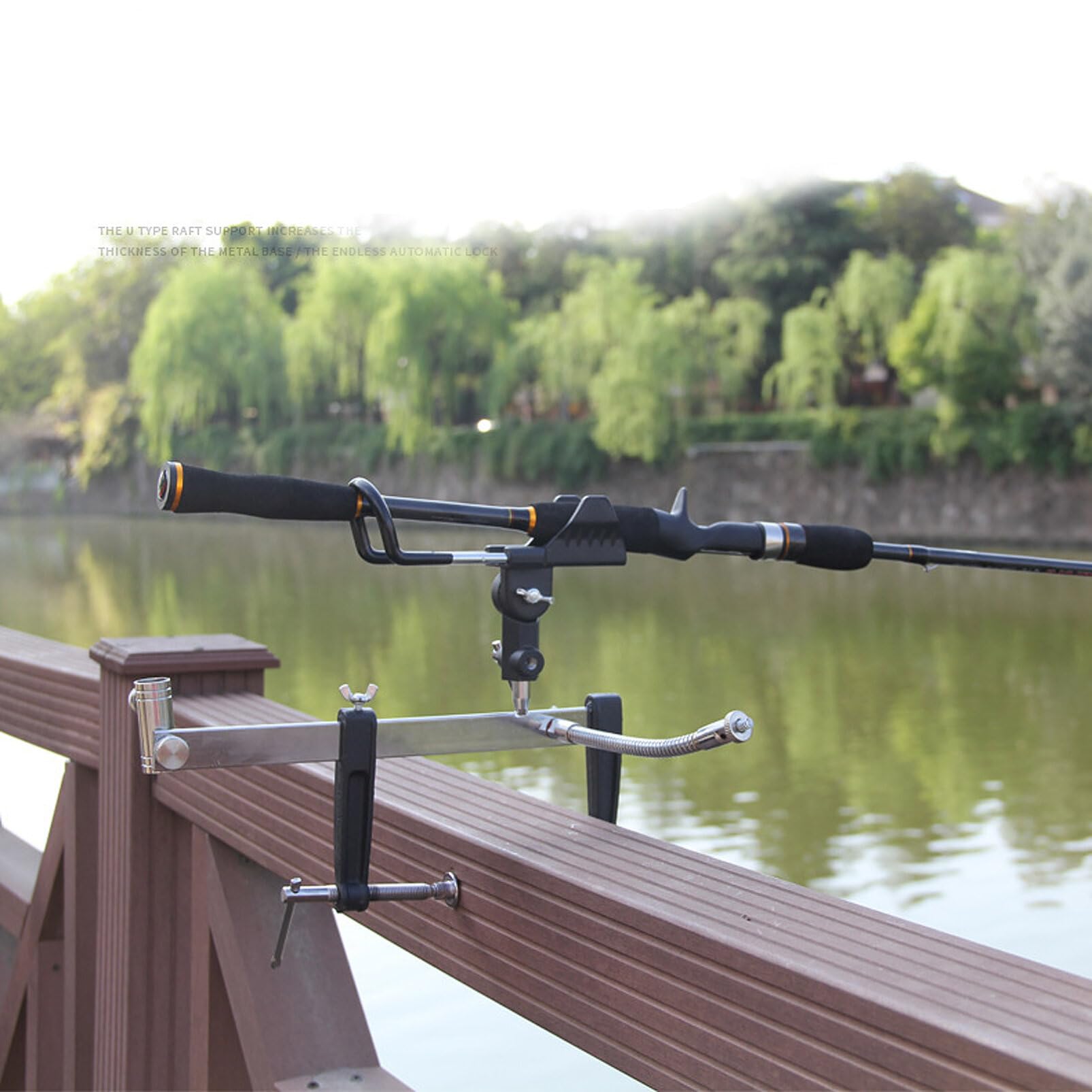 BESPORTBLE canoe/kayak mount keeps rods secure on watercraft