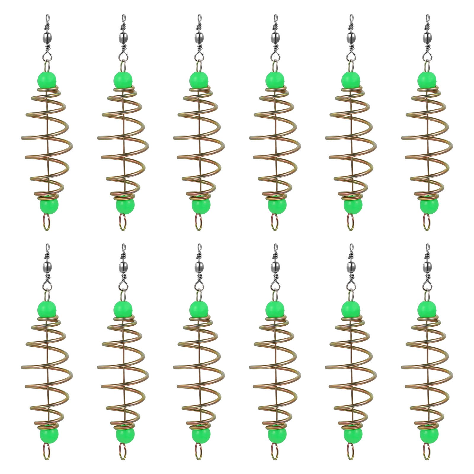 BESPORTBLE 12Pcs luminous carp fishing feeder cage – close-up