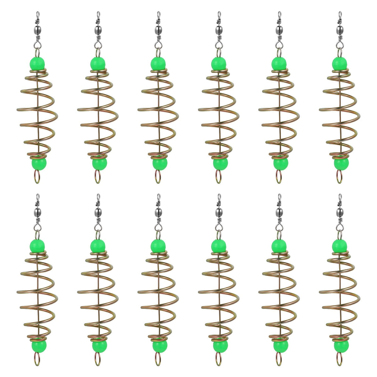 BESPORTBLE 12Pcs luminous carp fishing feeder cage – close-up