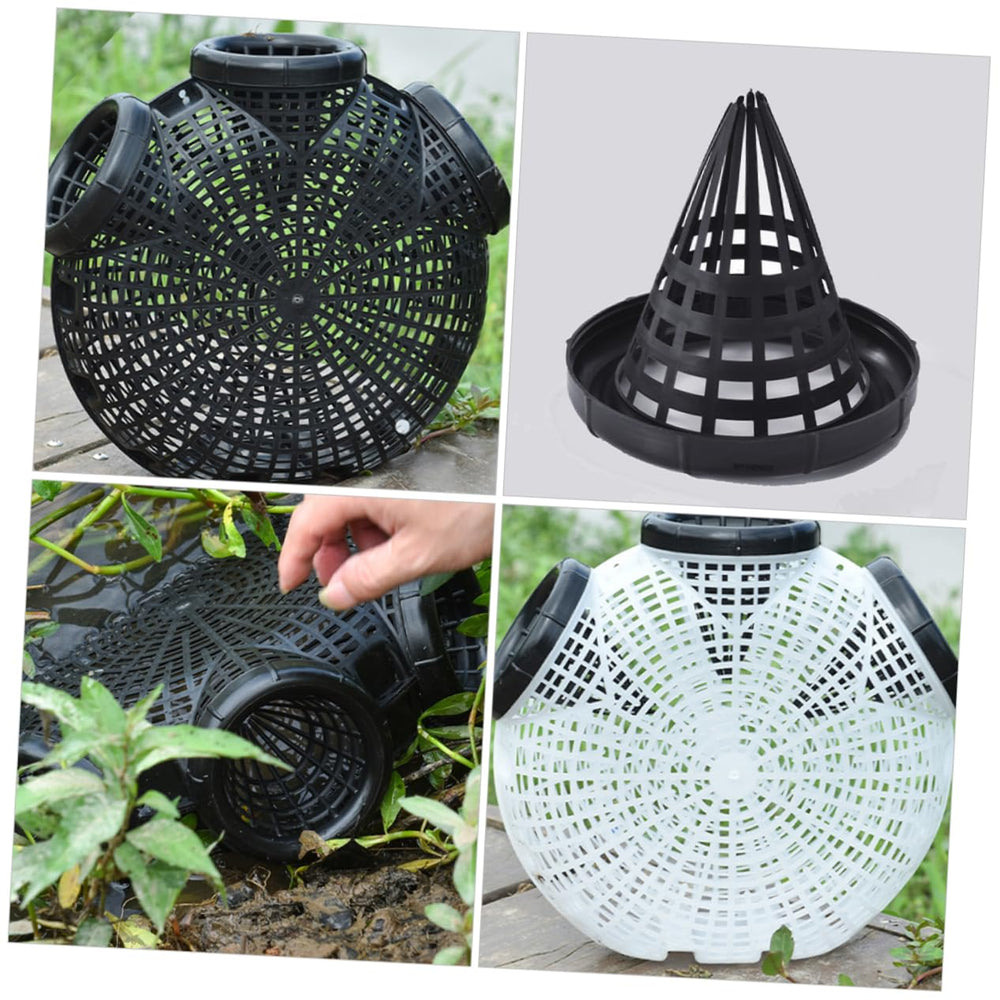 BESPORTBLE compact fish trap with lid, portable for trips.