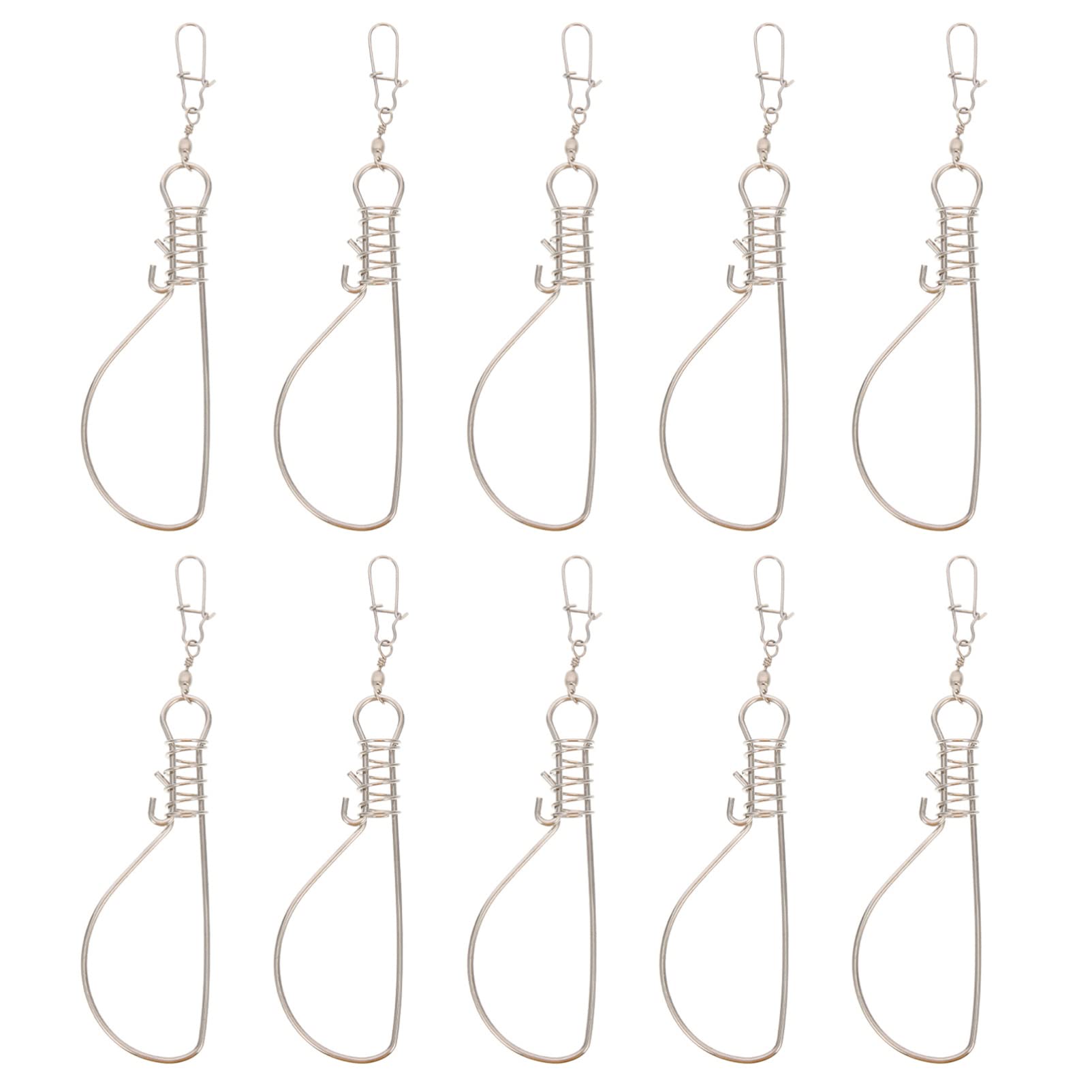 Besportble fishing stringer 10pcs stainless steel front view
