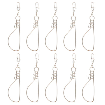 Besportble fishing stringer 10pcs stainless steel front view