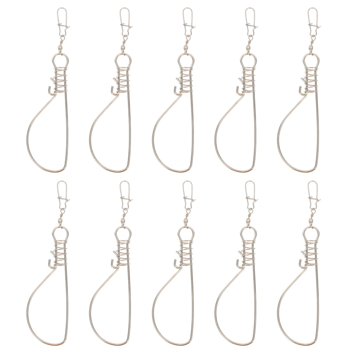 Besportble fishing stringer 10pcs stainless steel front view
