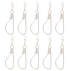 Besportble fishing stringer 10pcs stainless steel front view