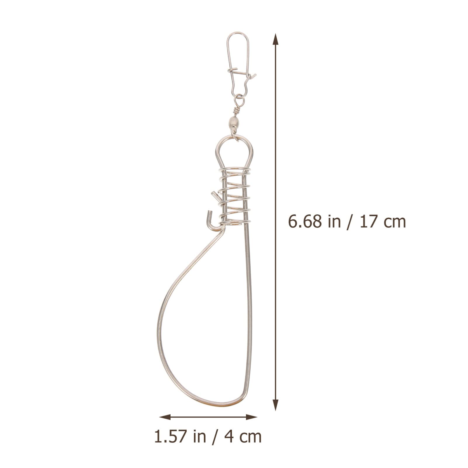 Close-up of stainless steel stringer with spring lock