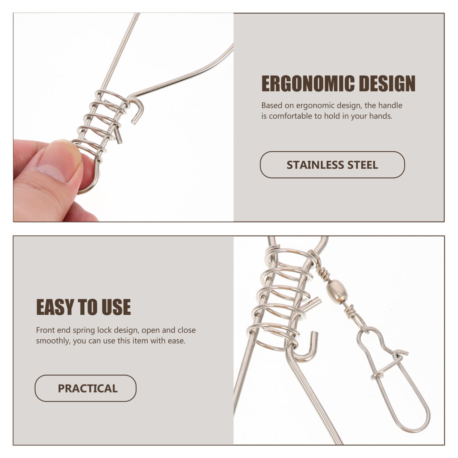 9-piece stainless steel fishing stringer product bundle image