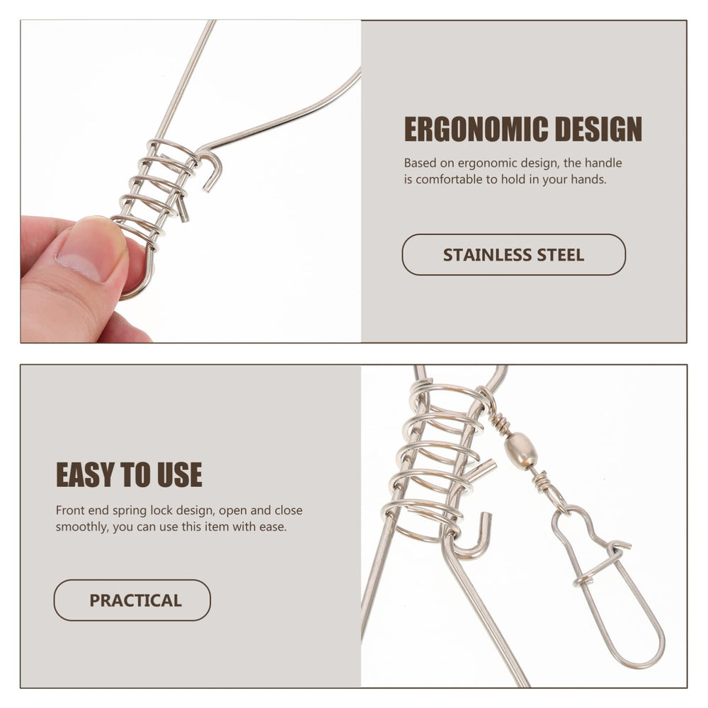 9-piece stainless steel fishing stringer product bundle image