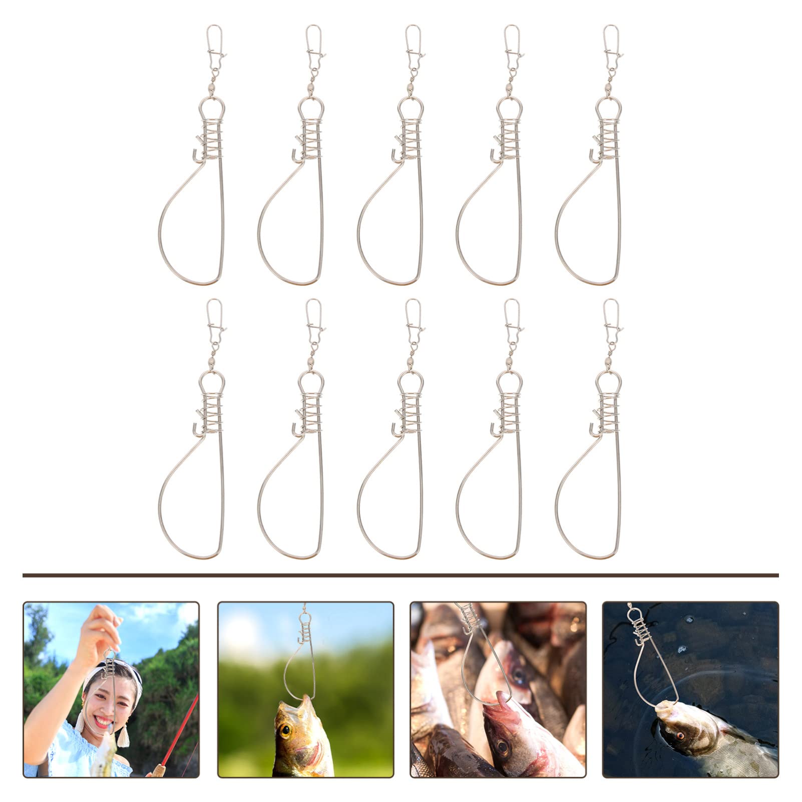 Ready-to-use 10-piece BESPORTBLE stainless steel fishing stringer