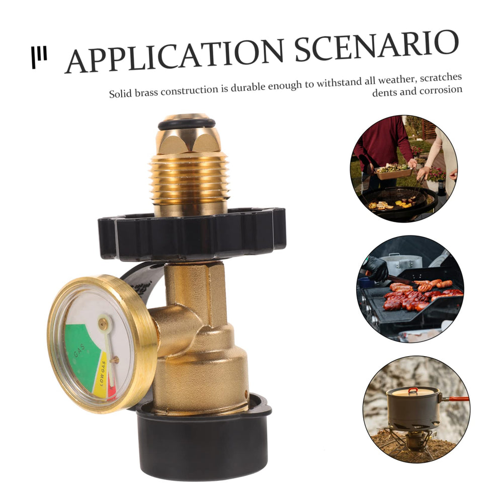 Besportble gas tank adapter with gauge enables intuitive monitoring.