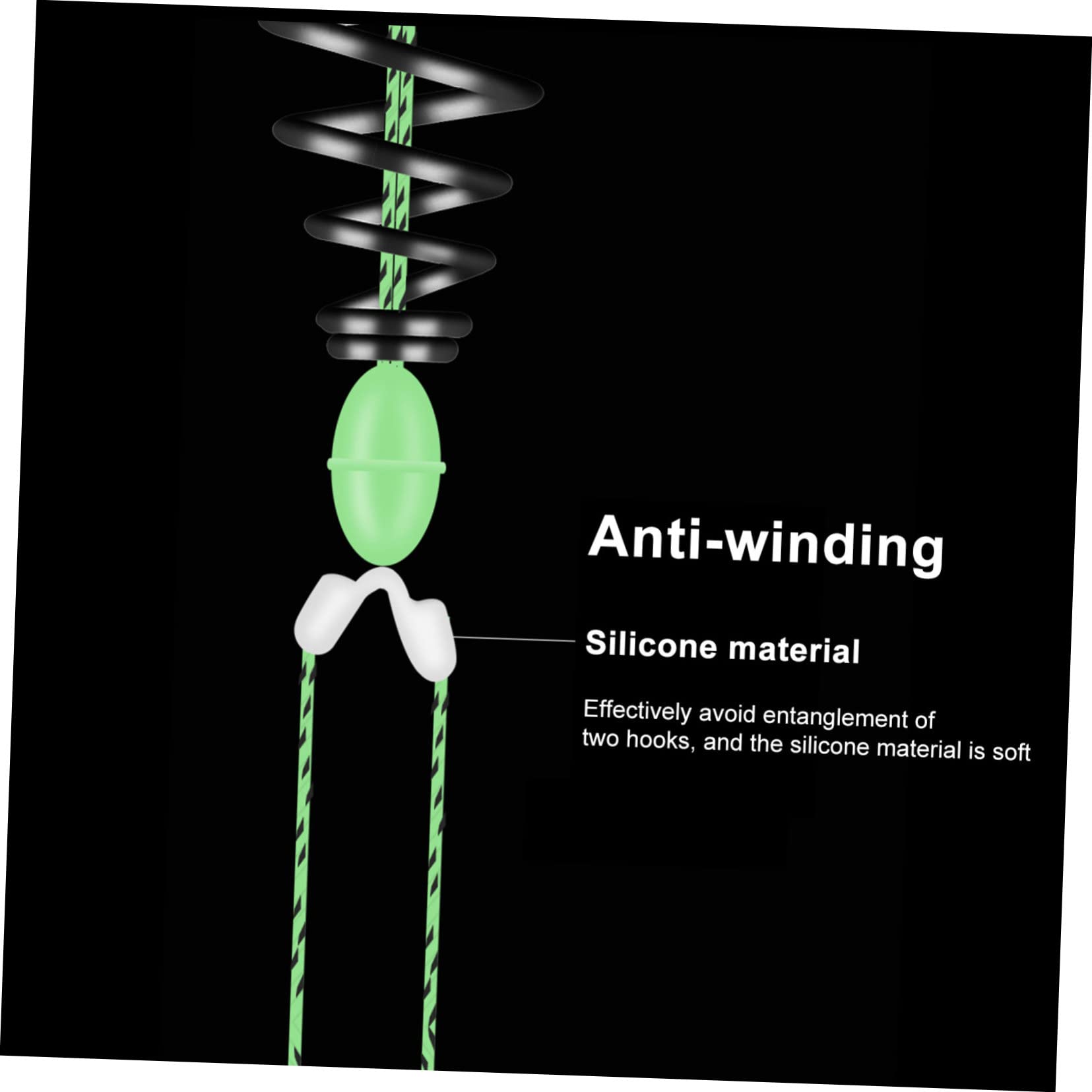 BESPORTBLE glow-in-the-dark hooks for easy night fishing