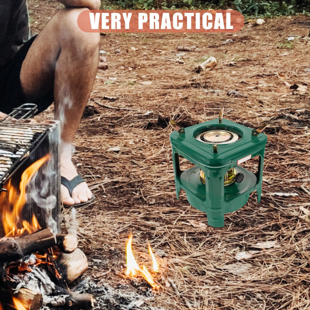 BESPORTBLE iron-material stove offers durable construction for long use.