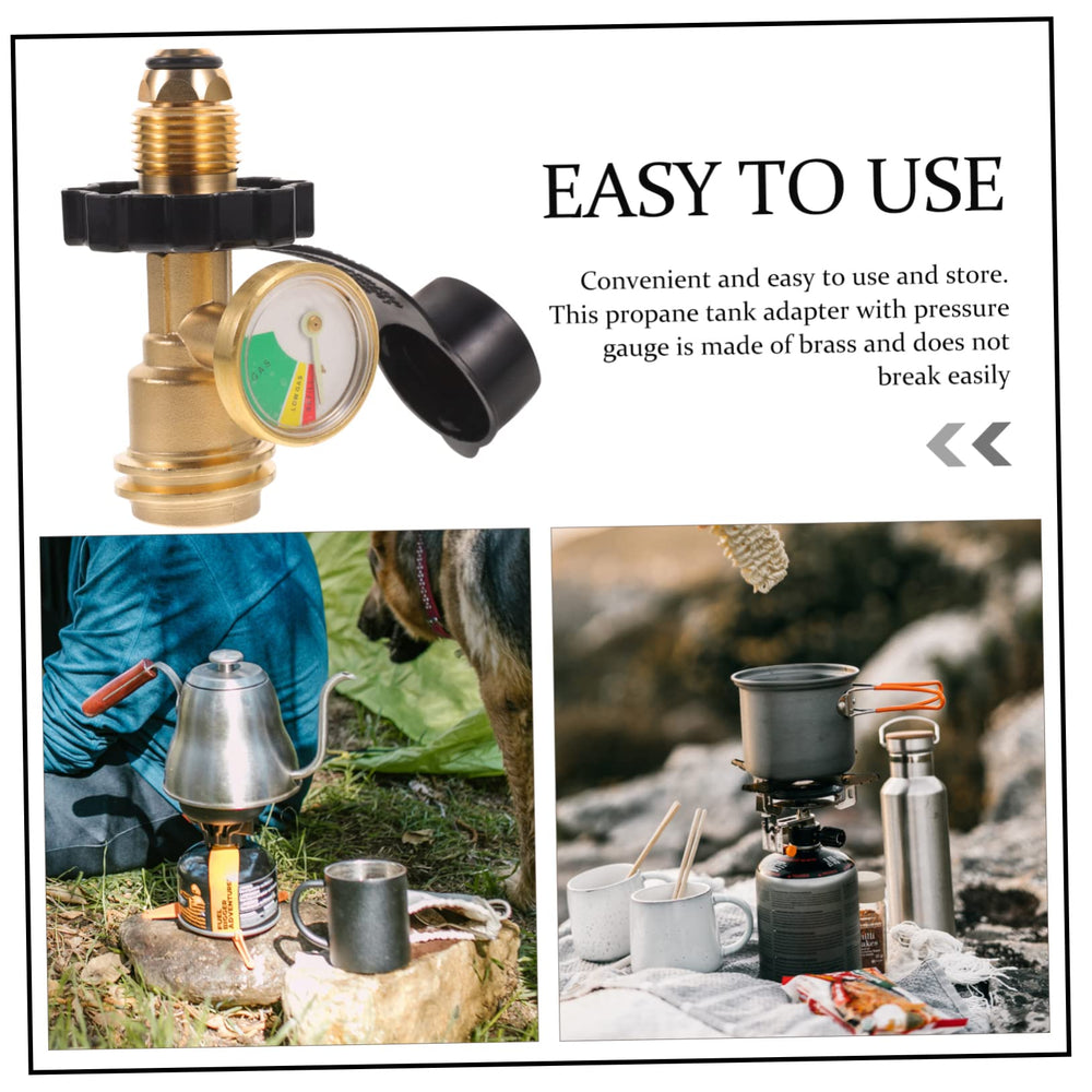 Besportble outdoor camping setup demonstrates versatile gas adapter usage.