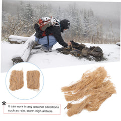 Besportble Outdoor Fire Starter Silk Rope lighting setup for reliable ignition