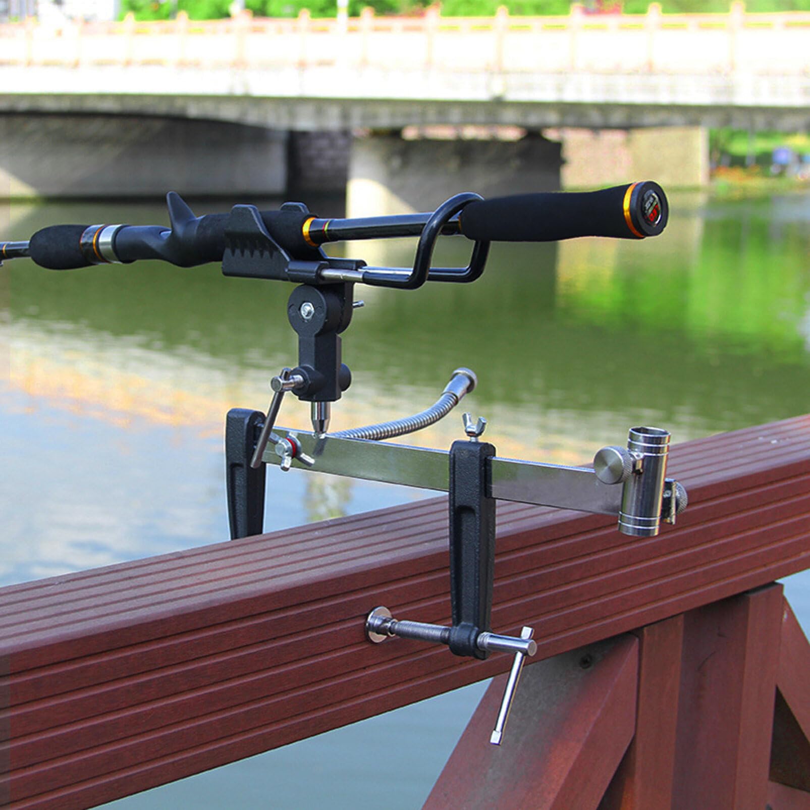 BESPORTBLE rod holder clamp-base secures mounts without drilling