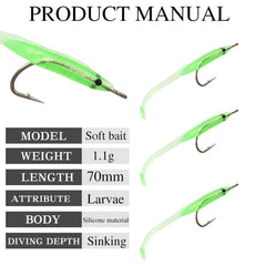 BesportBLE soft fishing bait with vivid color to entice bites underwater