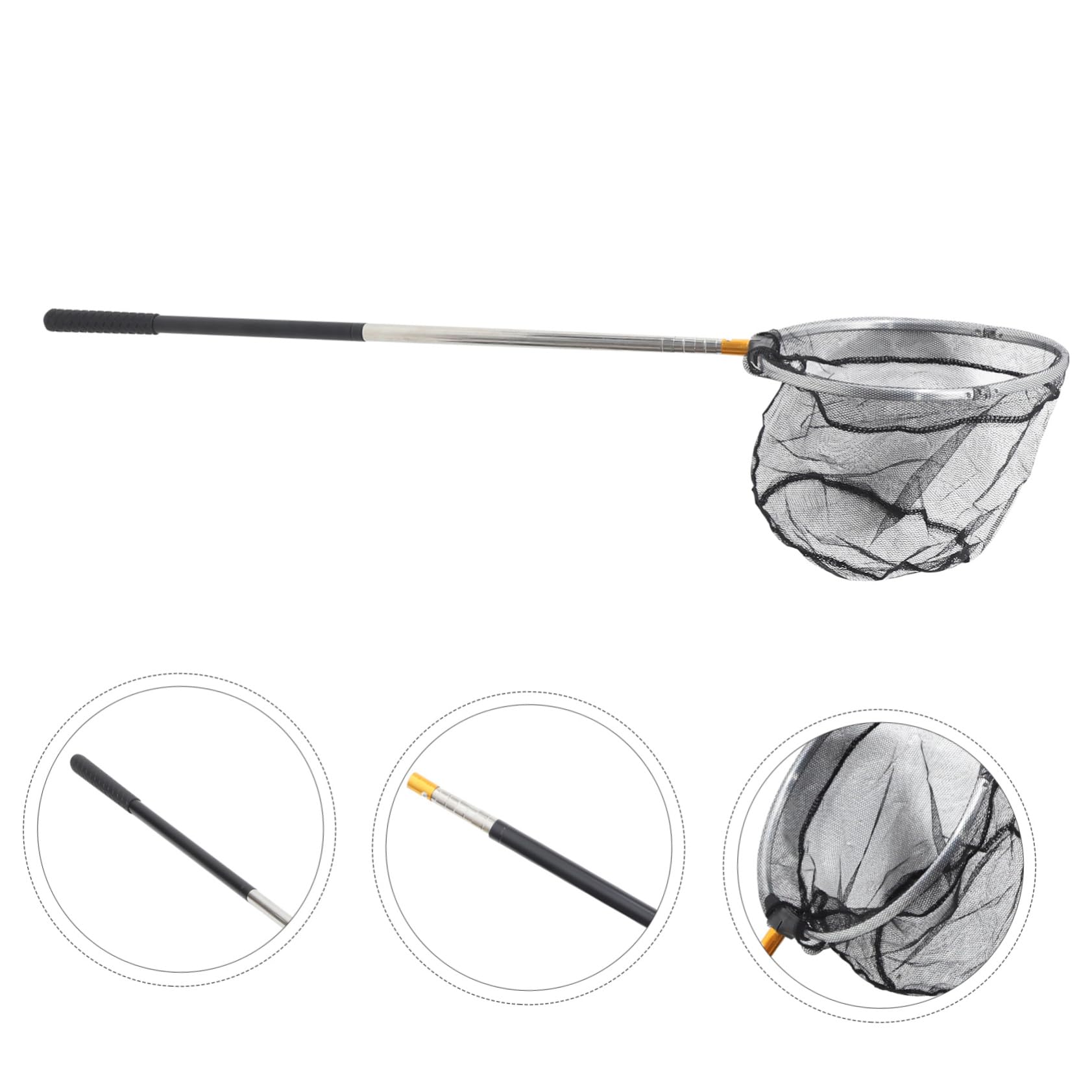BESPORTBLE stainless steel handle net provides sturdy grip during field use