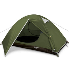 Bessport 2-person tent front view shows spacious interior for comfortable two-person camping