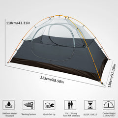Bessport 2P tent vestibules offer gear storage space for trips.