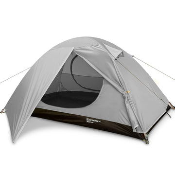 Bessport 2-person tent setup shows roomy interior for two campers.