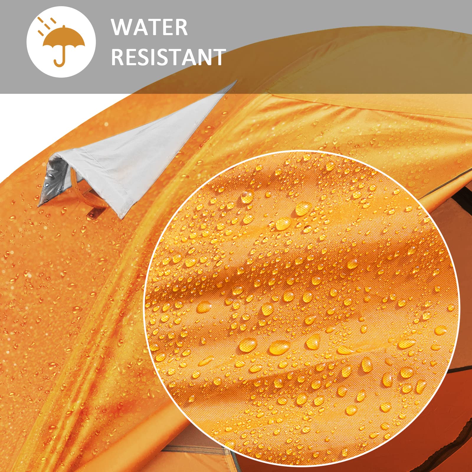 Bessport weatherproof rainfly and welded floor keep you dry on damp trips.