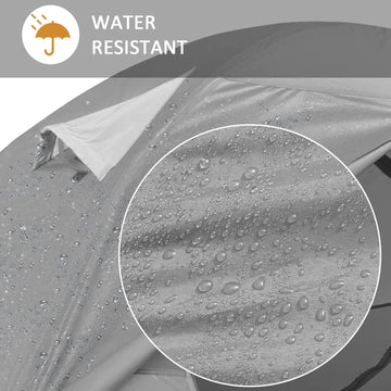 Bessport waterproof tent uses seam-taped construction to resist rain.