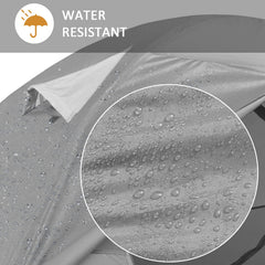 Bessport waterproof tent uses seam-taped construction to resist rain.