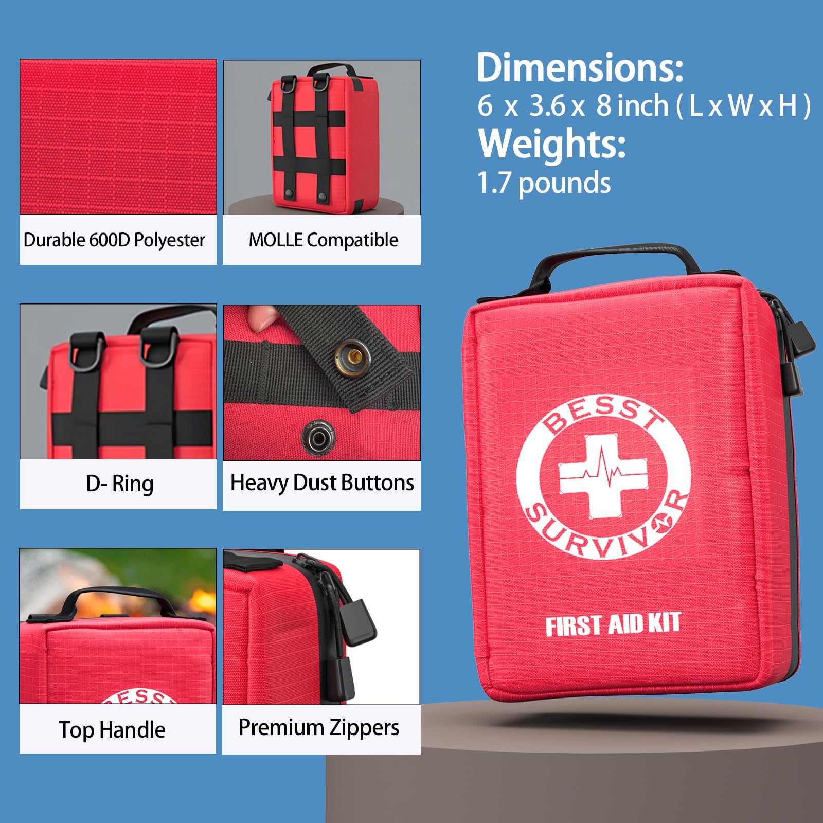 Besst Survivor 59-page first aid guide for practical instruction.