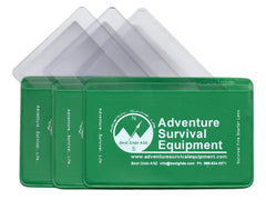 Best Glide ASE credit card Fresnel lens fire starter in a compact 3-pack green case for emergencies