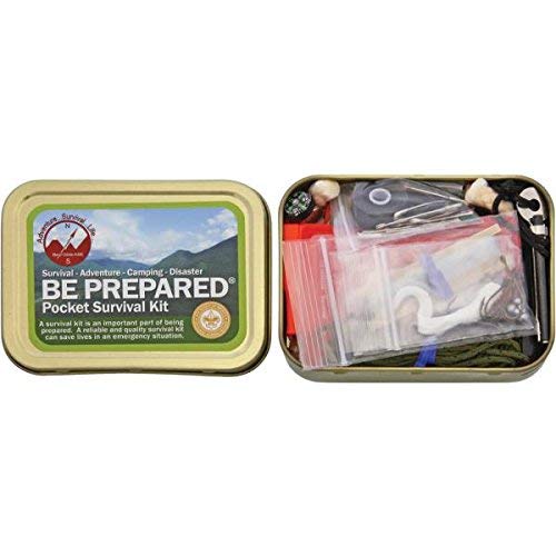Best Glide ASE Be Prepared PSK contents list shown, including compass, matches, and purification tabs.